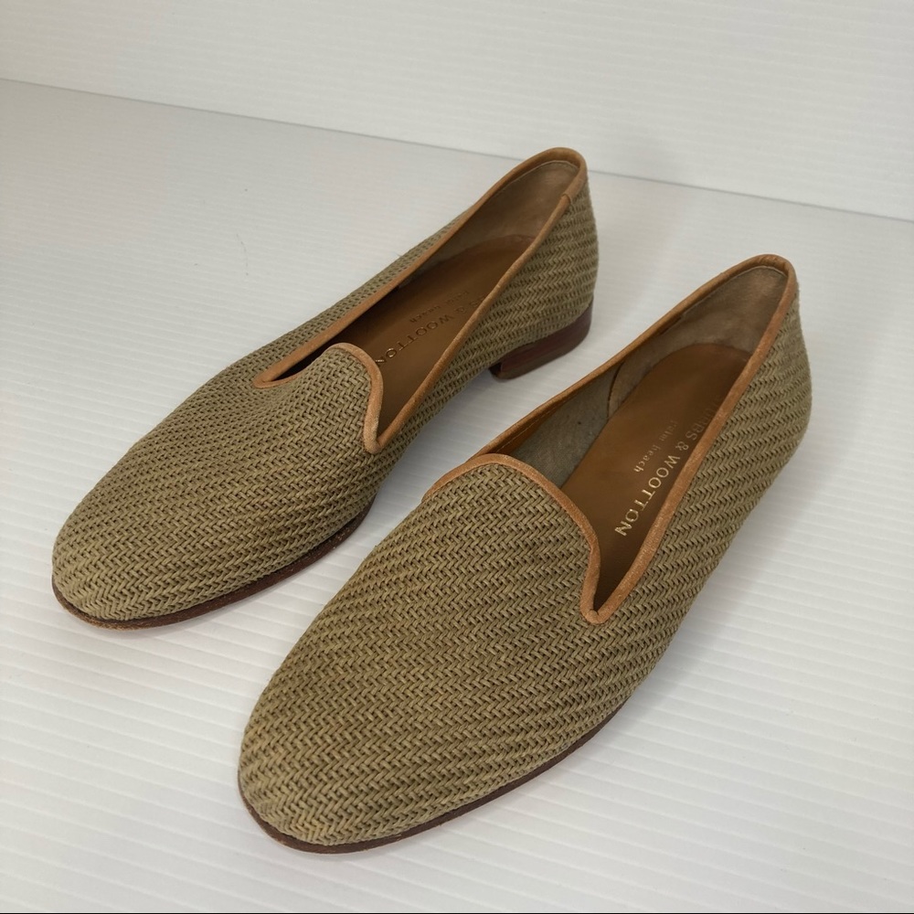 Stubbs & Wootton Loafers Brown Shoes Leather 8